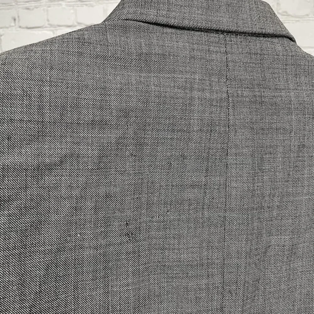Chaps Grey 100% Wool 2 Button Single Vented Notch Blazer Sport Coat Size 44L